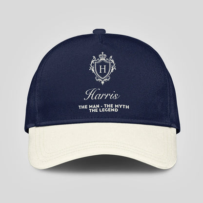 The Man The Myth The Legend Navy And Beige Cap HARRIS 13K1 C145PF