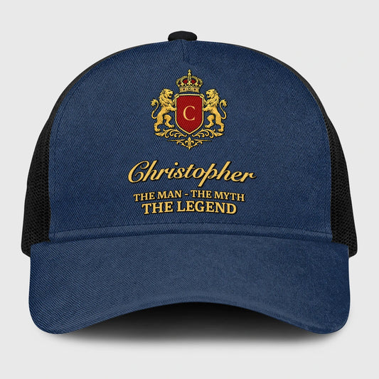 The Man The Myth The Legend Royal Blue Mesh Cap CHRISTOPHER 13K1 C187PF