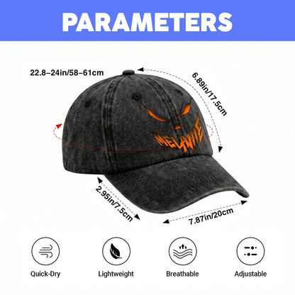 Stay Hungry Pumpkin Chasing Ghosts Funny Washed Cap MELANIE 13K1 C101PF