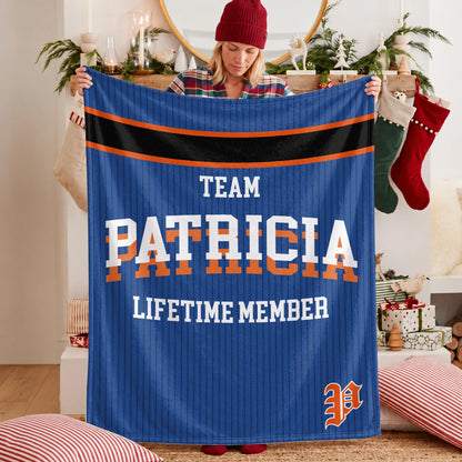 Team Your Name Lifetime Member Basketball Fleece Blanket PATRICIA 13K1 BK47