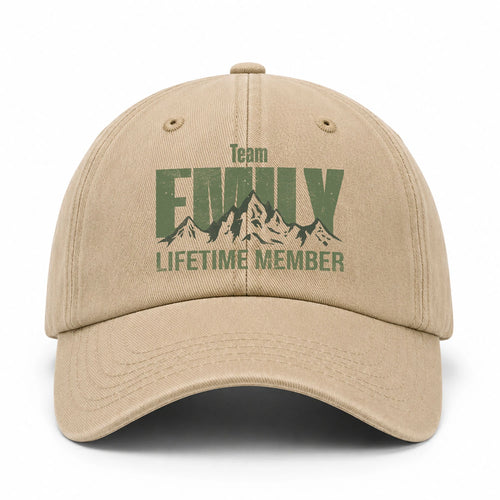 Team Your Name Lifetime Member Mountain Cap EMILY 13K1 C58PF