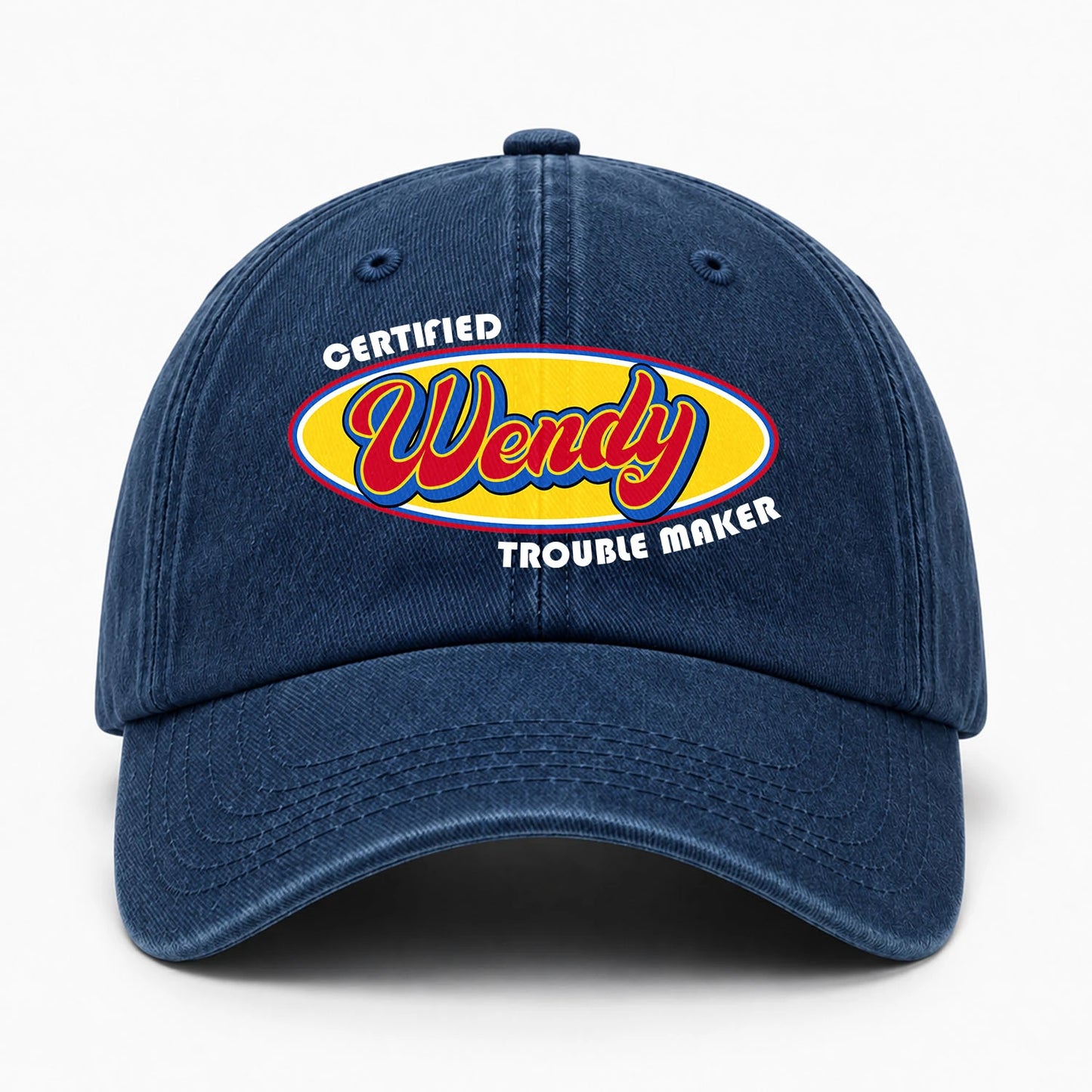 Certified Your Name Trouble Maker Washed Cap WENDY 13K1 C73PF