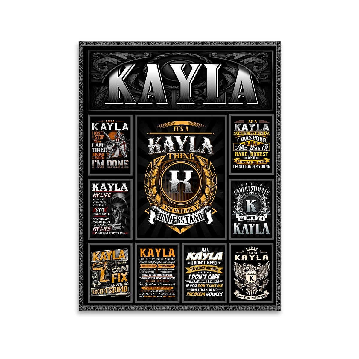 KAYLA Personalized Sponge Floor Mat – Custom Printed Home Decor 13K1-AR2