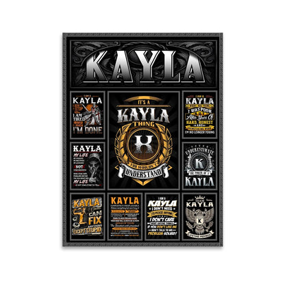 KAYLA Personalized Sponge Floor Mat – Custom Printed Home Decor 13K1-AR2