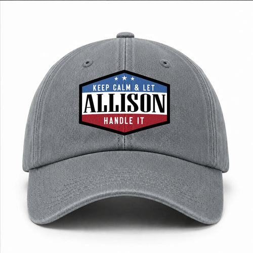 Keep Calm & Let Your Name Handle It Washed Cap ALLISON 13K1 C87PF