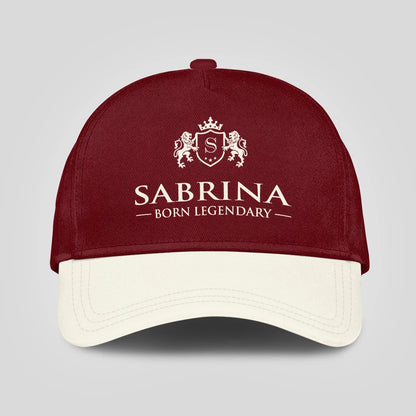 Born Legendary Burgundy And Beige Cap SABRINA 13K1 C181PF