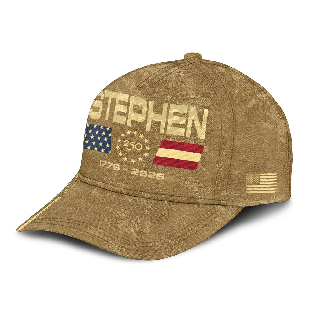 STEPHEN 13K1-C14PF 250th Anniversary Patriotic Baseball Cap 1776–2026