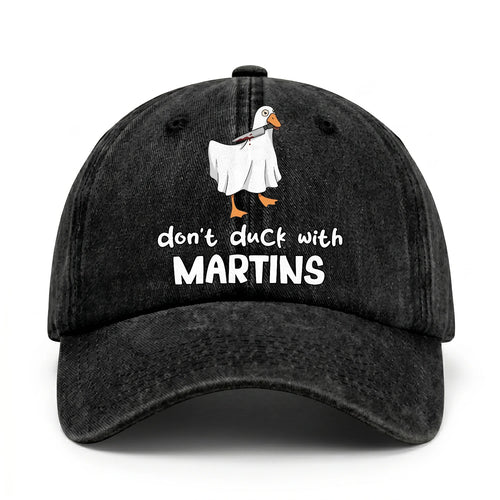 Don't Duck With Your Name Funny Washed Cap MARTINS 13K1 C129PF