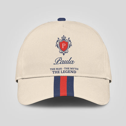The Man The Myth The Legend Blue And Red Striped Cap PAULA 13K1 C117PF