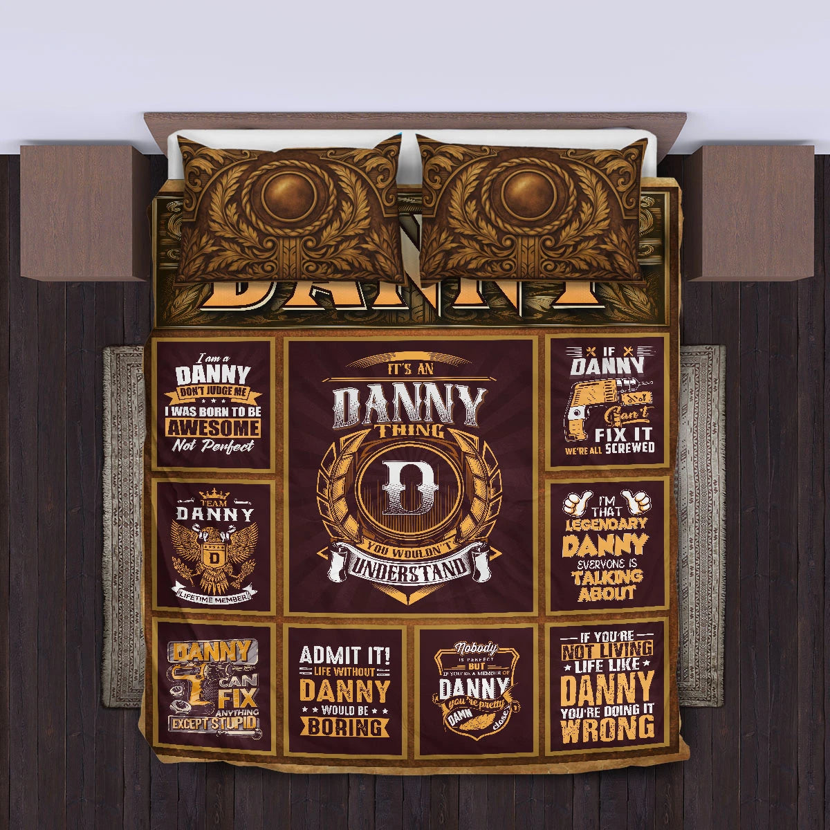 DANNY Limited Edition Personalized Bedding Set 13K1-BS3