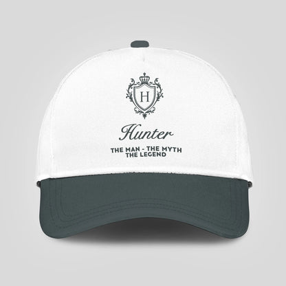 The Man The Myth The Legend Elegant Gray And White Cap HUNTER 13K1 C170PF