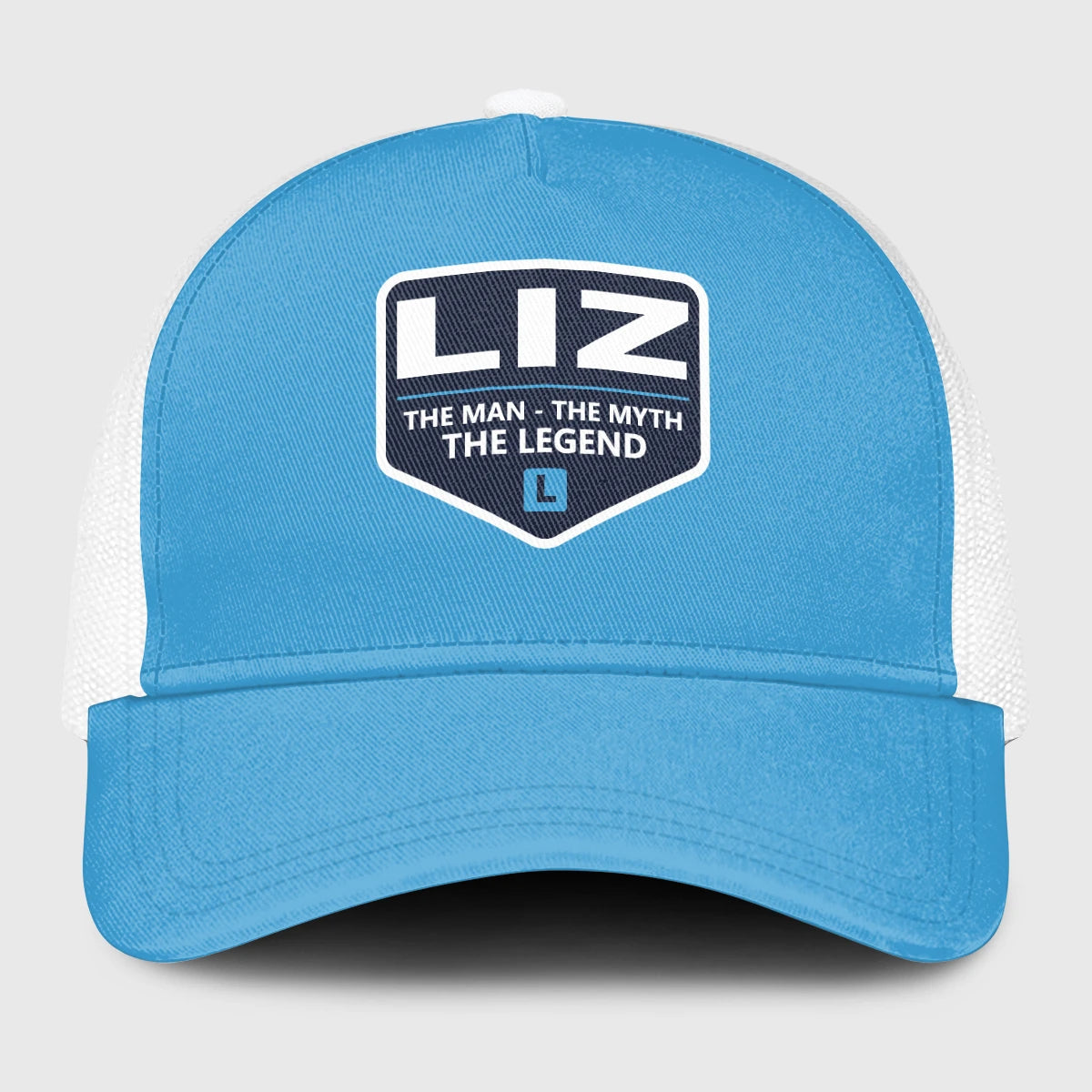 The Man The Myth The Legend Light Blue Mesh Cap LIZ 13K1 C190PF