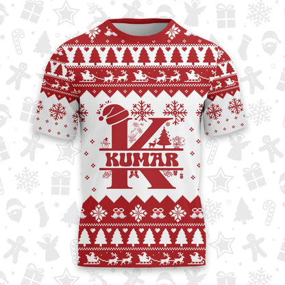 KUMAR Personalized Christmas T-Shirt Pajama Set - Holiday Gift Outfit 13K1-CR2