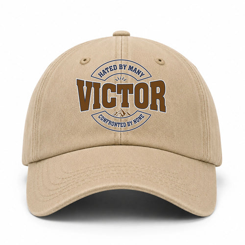 Hated By Many Confronted By None Washed Cap VICTOR 13K1 C36PF