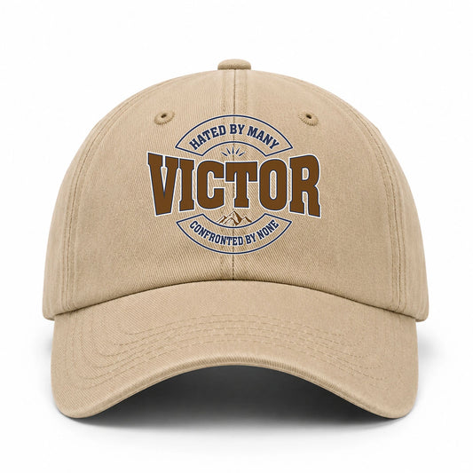 Hated By Many Confronted By None Washed Cap VICTOR 13K1 C36PF