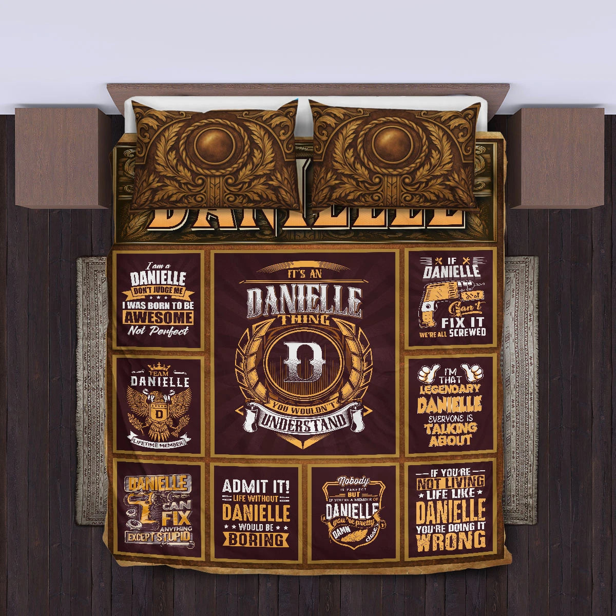 DANIELLE Limited Edition Personalized Bedding Set 13K1-BS3