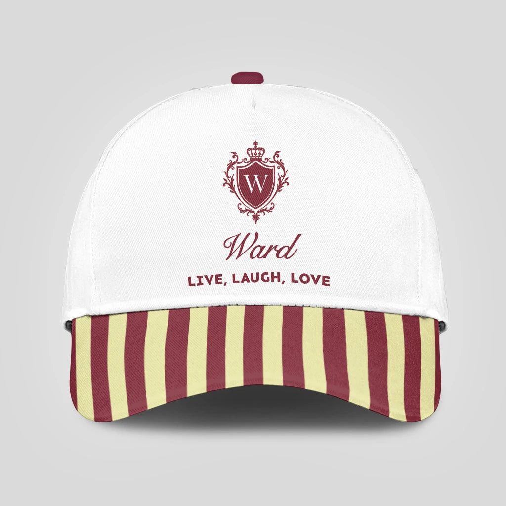 Live Laugh Love Burgundy And Yellow Cap WARD 13K1 C120PF