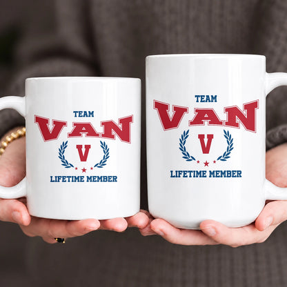 Team Your Name Lifetime Member Sporty Mug VAN 13K1 MG09
