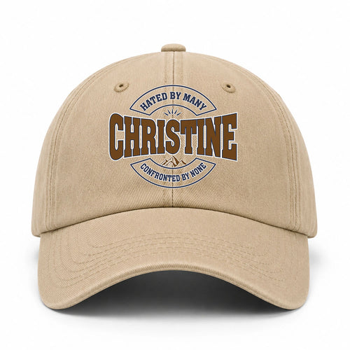 Hated By Many Confronted By None Washed Cap CHRISTINE 13K1 C36PF