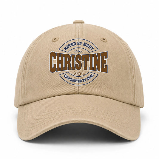 Hated By Many Confronted By None Washed Cap CHRISTINE 13K1 C36PF