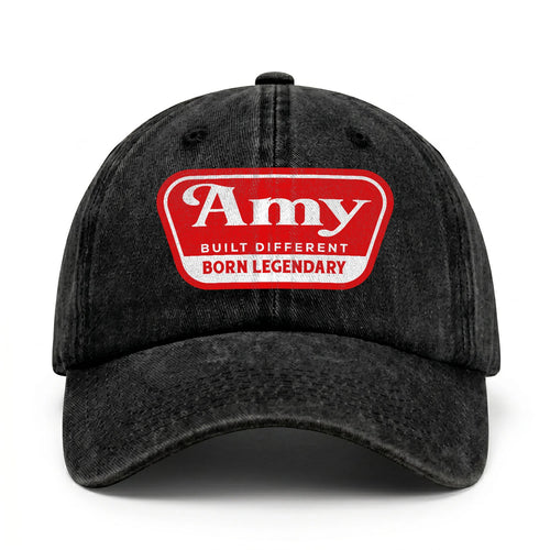 Built Different Born Legendary Red Logo Washed Cap AMY 13K1 C63PF