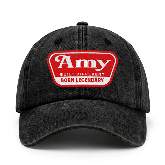 Built Different Born Legendary Red Logo Washed Cap AMY 13K1 C63PF