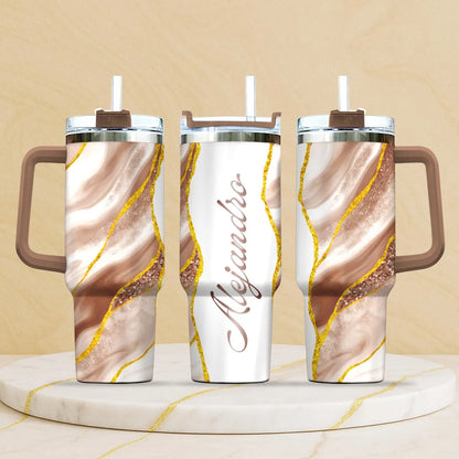 ALEJANDRO 40oz Personalized Tumbler Cup with Straw | Custom Stainless Steel Mug 13K1-TB1