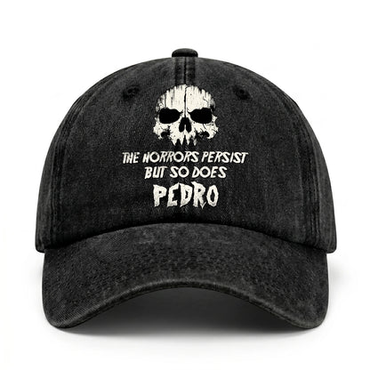 The Horrors Persist But So Does Your Name Cool Skull Washed Cap PEDRO 13K1 C134PF