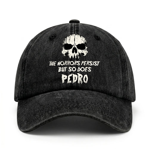 The Horrors Persist But So Does Your Name Cool Skull Washed Cap PEDRO 13K1 C134PF