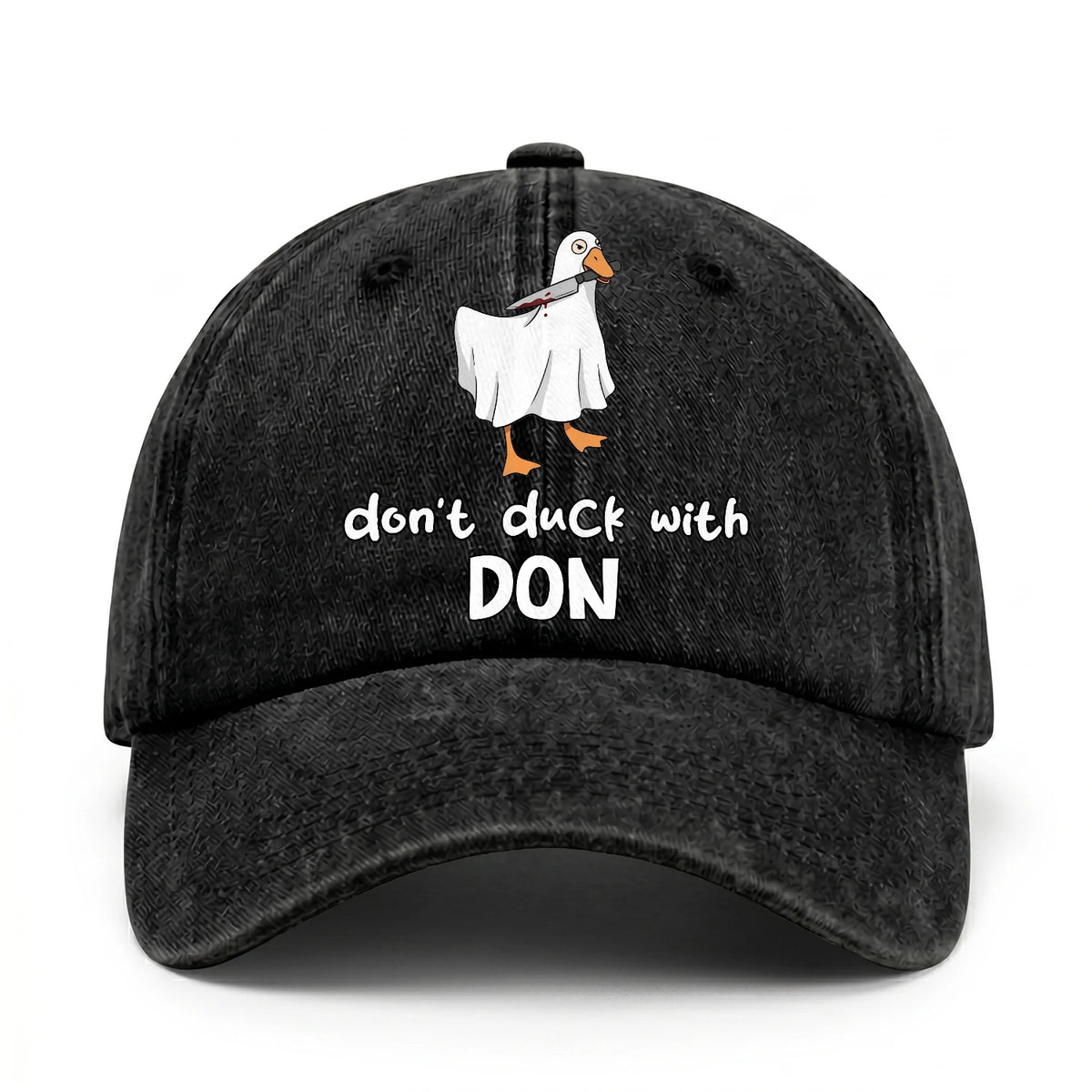 Don't Duck With Your Name Funny Washed Cap DON 13K1 C129PF