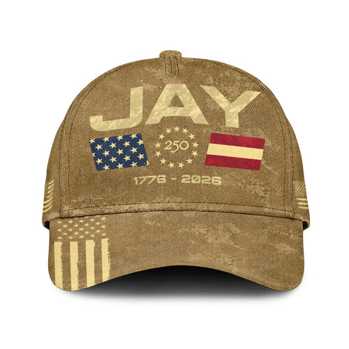 JAY 13K1-C14PF 250th Anniversary Patriotic Baseball Cap 1776–2026
