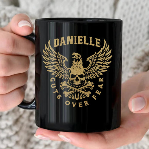 Guts Over Fear Eagle And Skull Mug DANIELLE 13K1 MG28