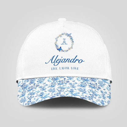 Live Laugh Love Blue Flowers Cap ALEJANDRO 13K1 C50PF