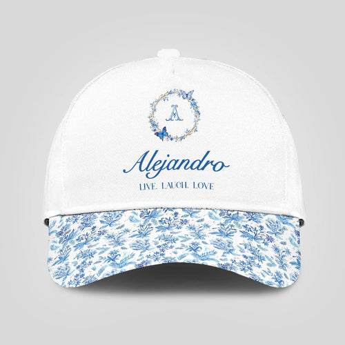 Live Laugh Love Blue Flowers Cap ALEJANDRO 13K1 C50PF