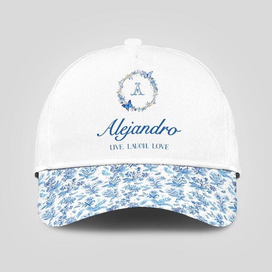 Live Laugh Love Blue Flowers Cap ALEJANDRO 13K1 C50PF