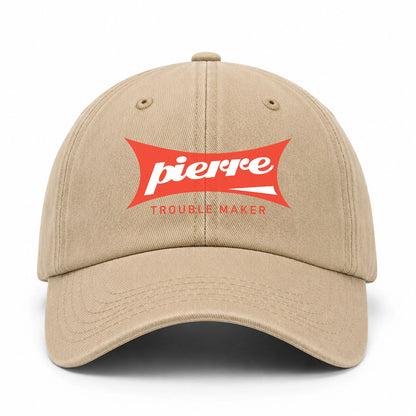 Trouble Maker Red Logo Washed Cap PIERRE 13K1 C78PF
