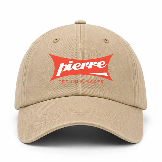 Trouble Maker Red Logo Washed Cap PIERRE 13K1 C78PF