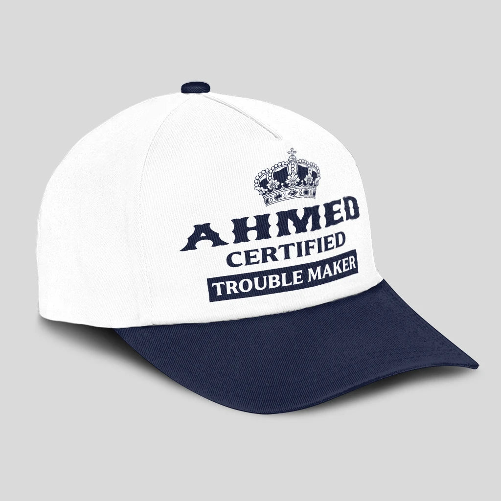 Certified Your Name Trouble Maker Washed Cap AHMED 13K1 C148PF