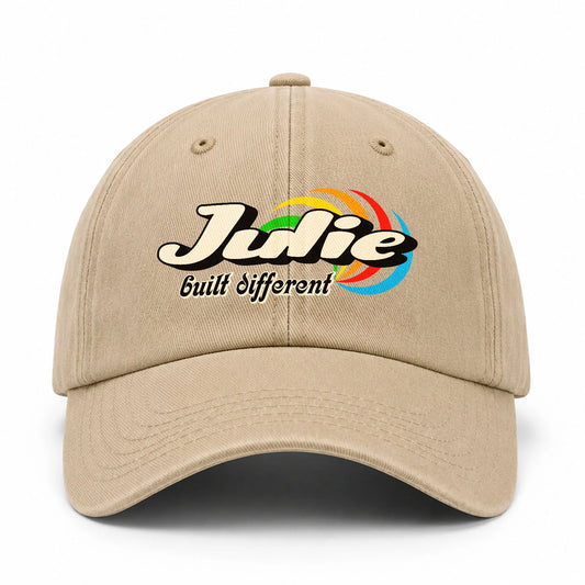 Your Name Built Different Retro Washed Cap JULIE 13K1 C55PF