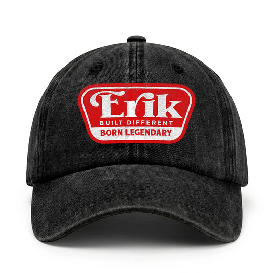Built Different Born Legendary Red Logo Washed Cap ERIK 13K1 C63PF