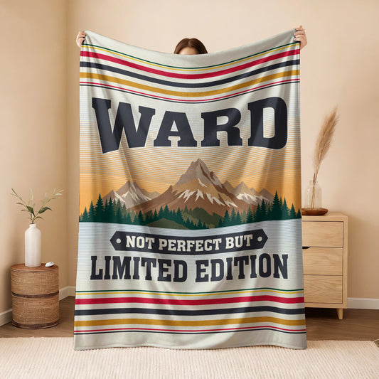 Not Perfect But Limited Edition Vintage Mountain Fleece Blanket WARD 13K1 BK45