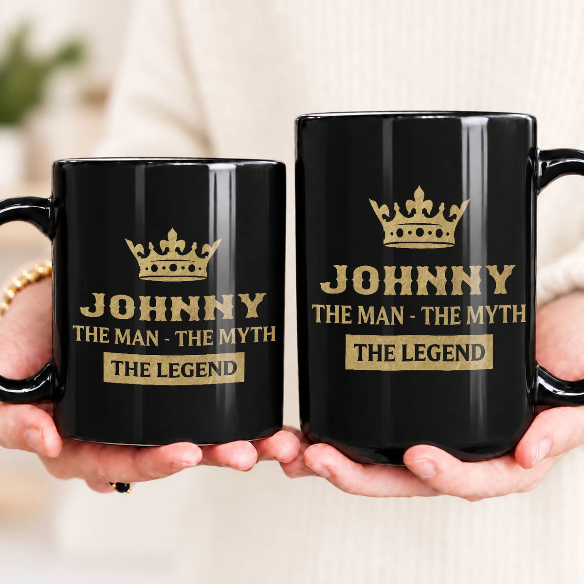 The Man The Myth The Legend Golden Crown Mug JOHNNY 13K1 MG20