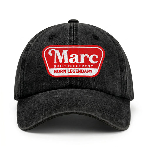 Built Different Born Legendary Red Logo Washed Cap MARC 13K1 C63PF