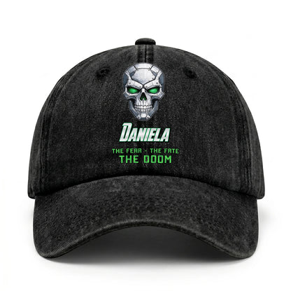 The Fear The Fate The Doom Skull Washed Cap DANIELA 13K1 C99PF