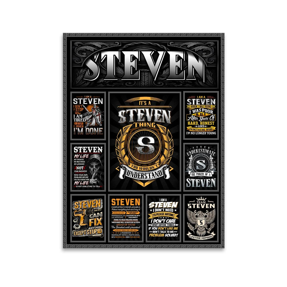 STEVEN Personalized Sponge Floor Mat – Custom Printed Home Decor 13K1-AR2