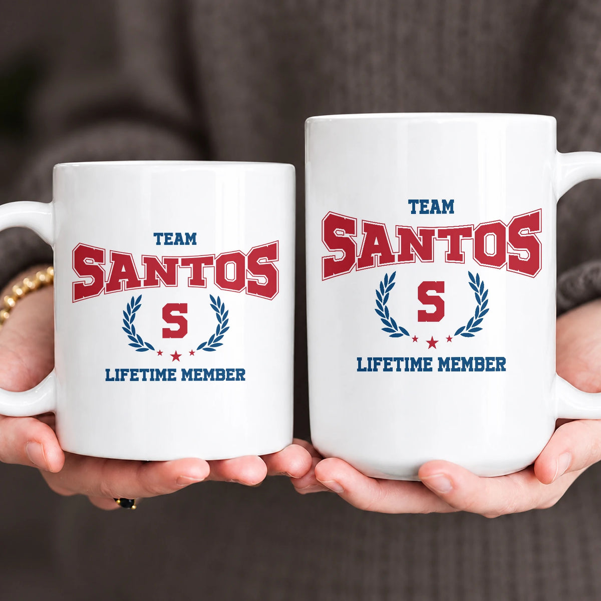 Team Your Name Lifetime Member Sporty Mug SANTOS 13K1 MG09