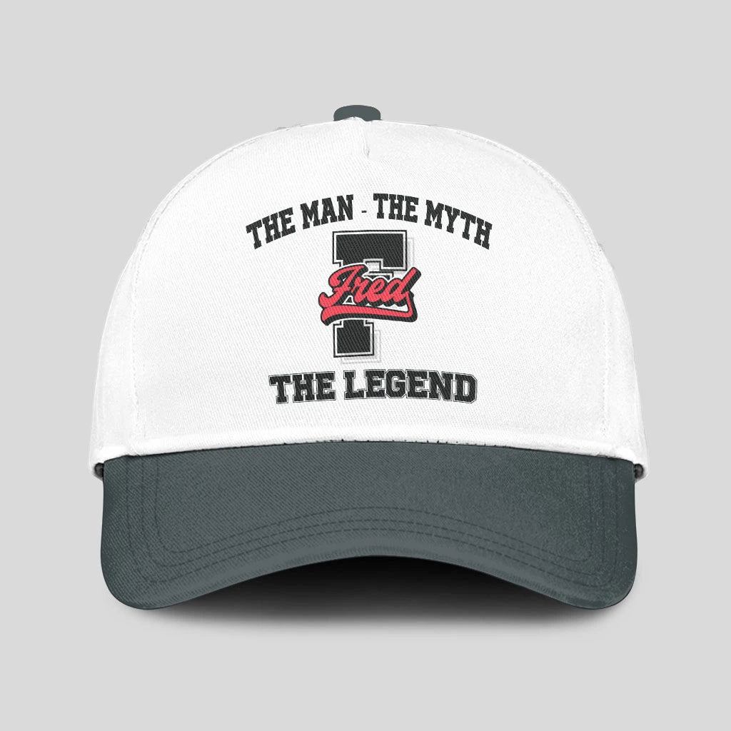 The Man The Myth The Legend Custom Initial Letter And Name Cap FRED 13K1 C38PF