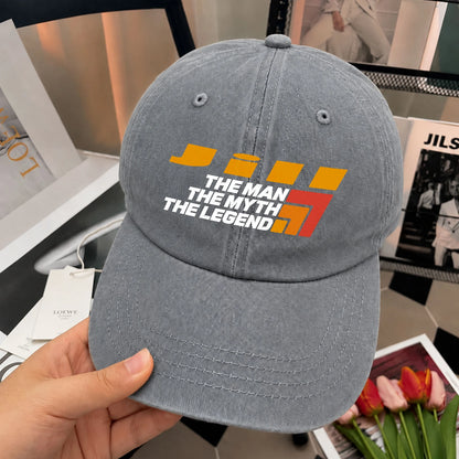 The Man The Myth The Legend With Logo Washed Cap JILL 13K1 C72PF