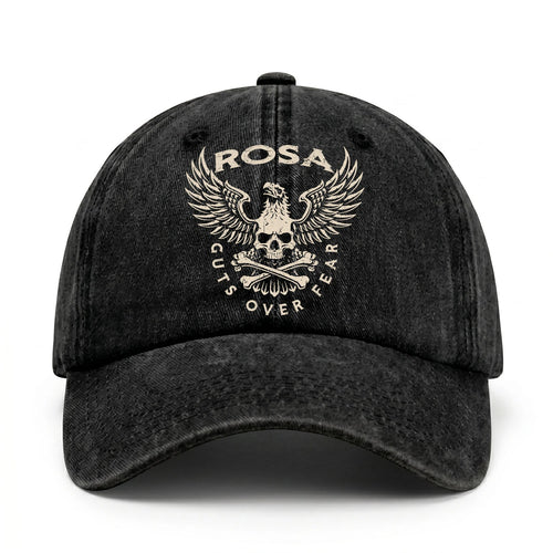Your Name Guts Over Fear With Eagle And Skull Washed Cap ROSA 13K1 C75PF
