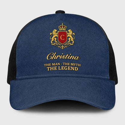 The Man The Myth The Legend Royal Blue Mesh Cap CHRISTINA 13K1 C187PF